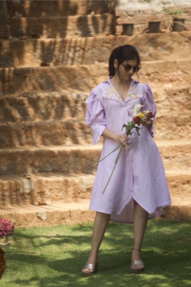 Lavender Floral Dress