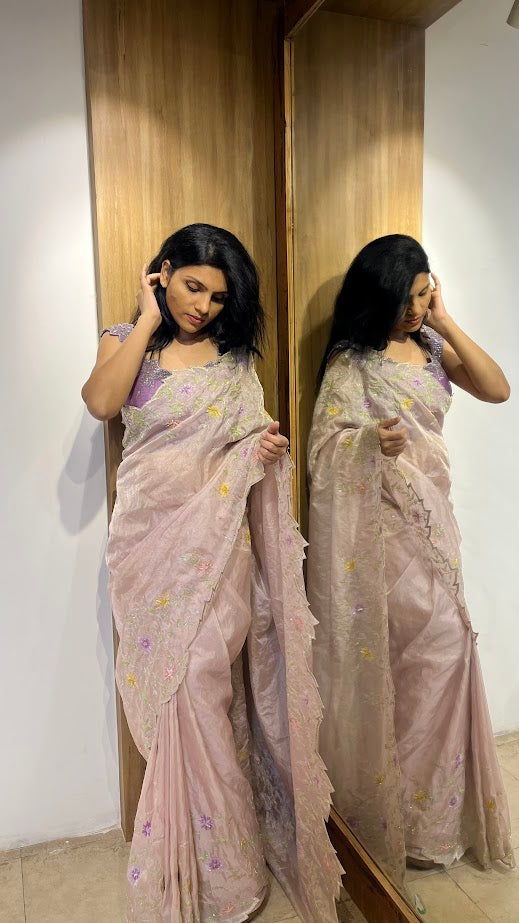 Mauve Tissue Saree