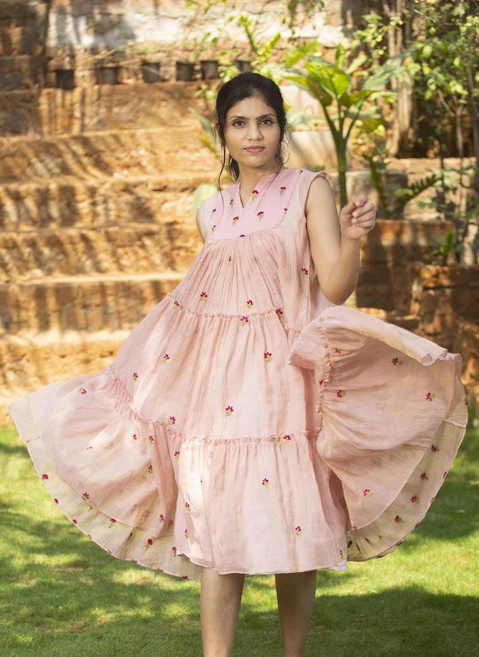 Pink Floral Dress