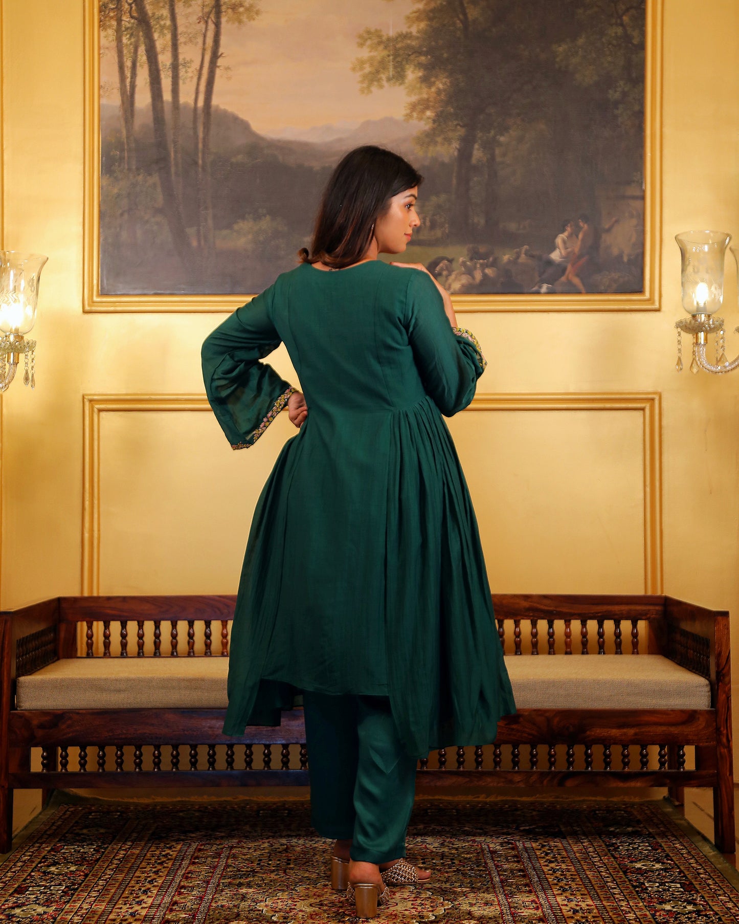 Emrald Green Kurti Set