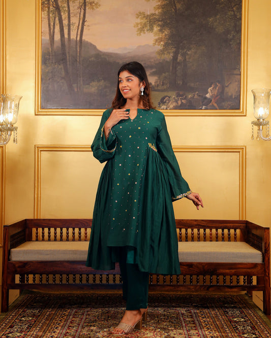 Emrald Green Kurti Set